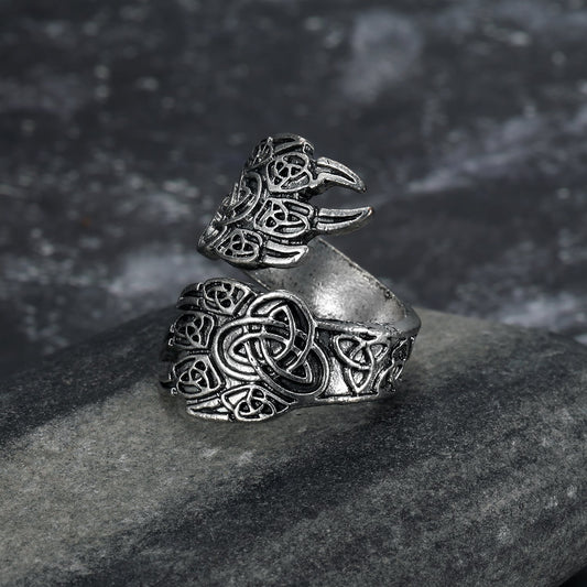 Handcrafted Stainless Steel Adjustable Bear Paw Ring