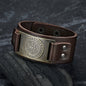 Leather Viking Vegvisir Arm Cuff