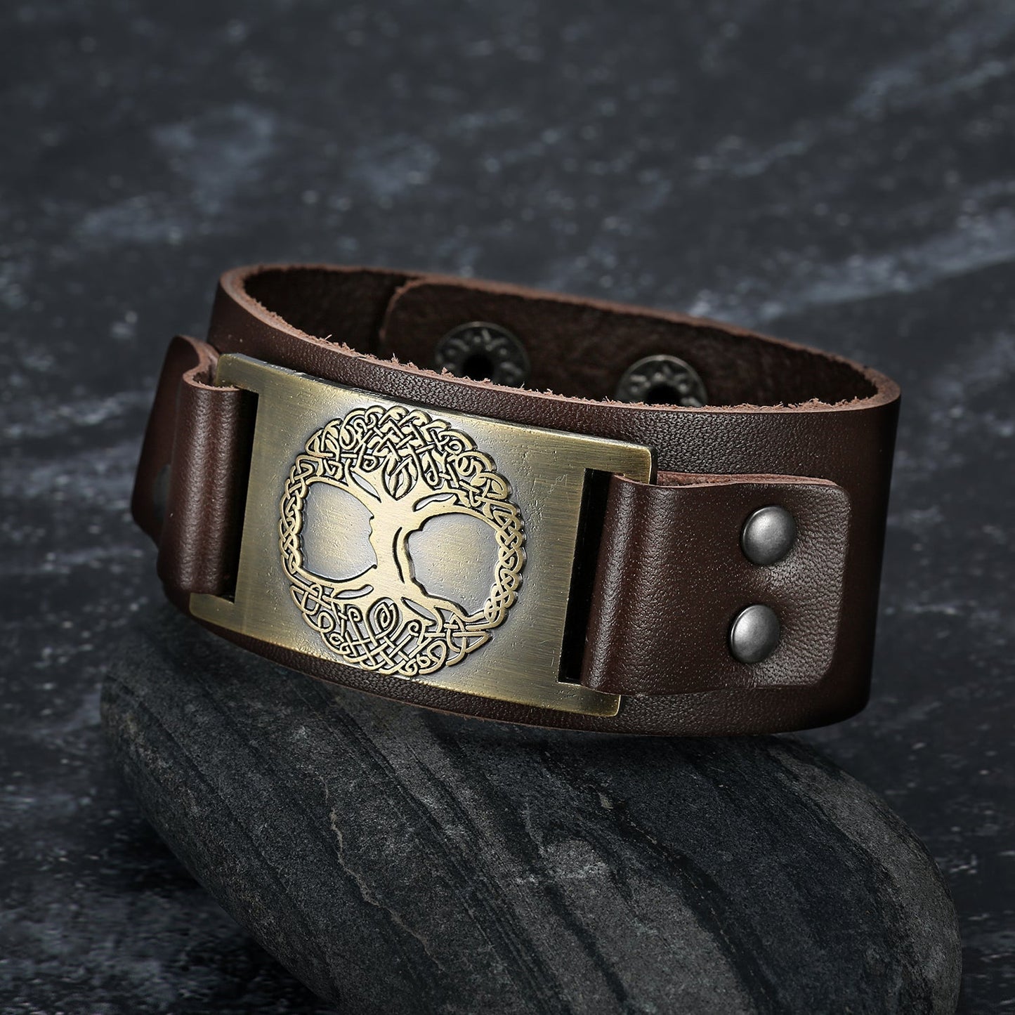 Leather Viking Tree of Life / Yggdrasil Arm Cuff