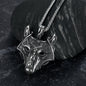 Wolf Head Viking Pendant - Metal Chain