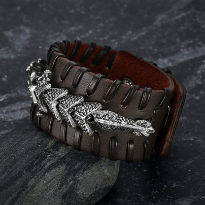 Leather Dragon Cuff