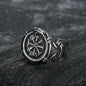 Handcrafted Stainless Steel Vegvisir and Jormungand Ring