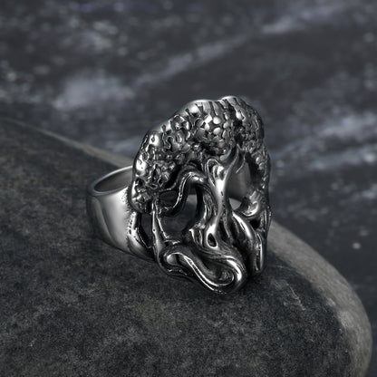 Handcrafted Stainless Steel Yggdrasil / Tree of Life Ring