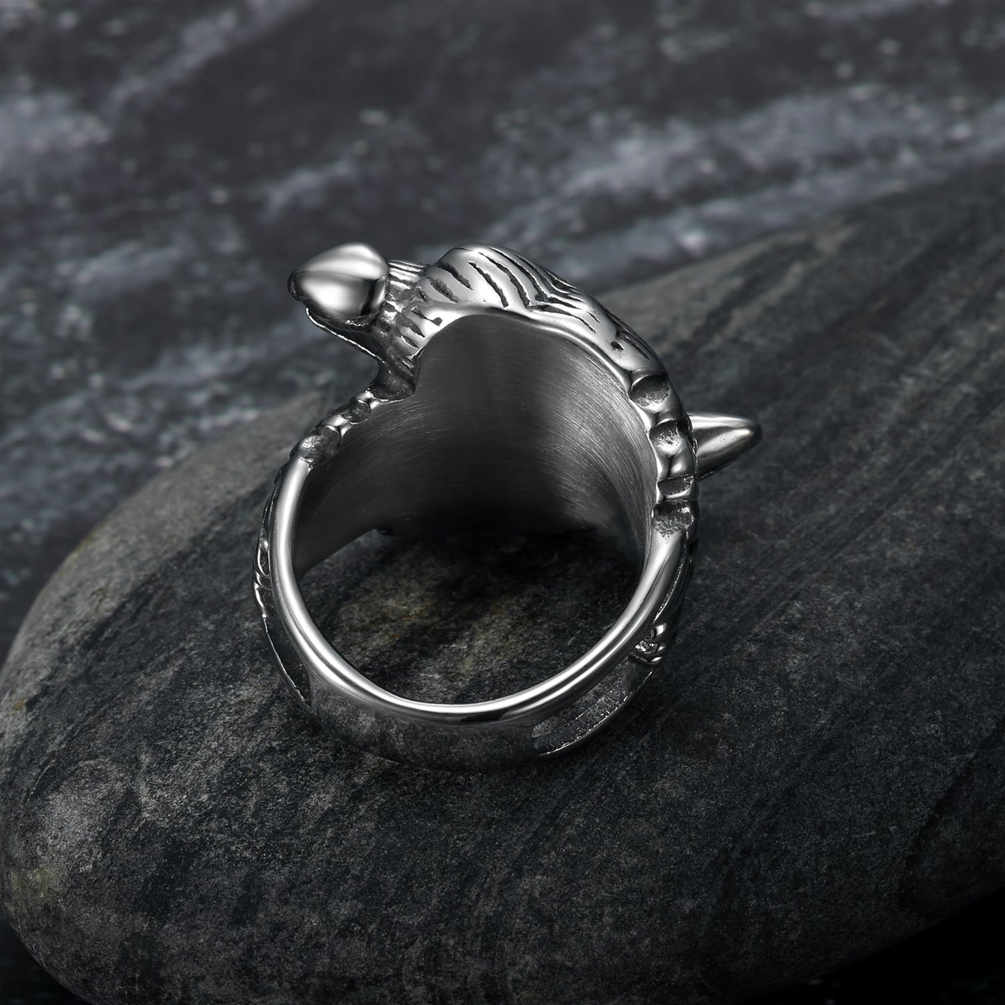 Handcrafted Stainless Steel Twin Raven Ring