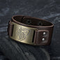 Leather Viking Wolf Head Arm Cuff