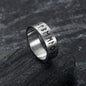 Handcrafted Stainless Steel Wide Rune Ring