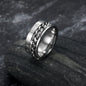 Handcrafted Stainless Steel Rotating Rune Ring