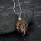 Celtic Tree of Life Pendant & Chain on Teardrop Semi-Precious Stone