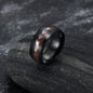 Tungsten Carbide Wedding Band With Wood and Arrow Inlay