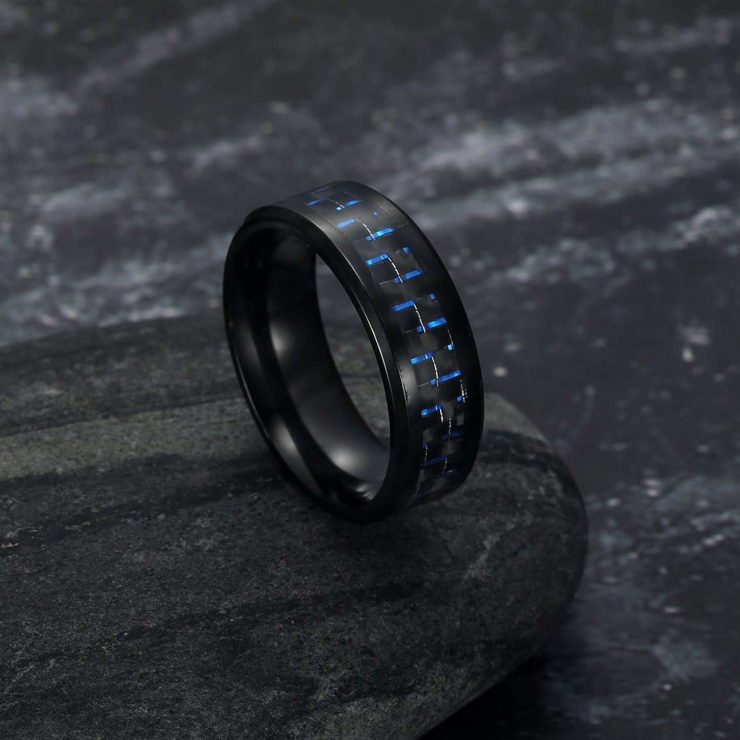 Carbon Fibre Dragon Scale Viking Wedding Rings