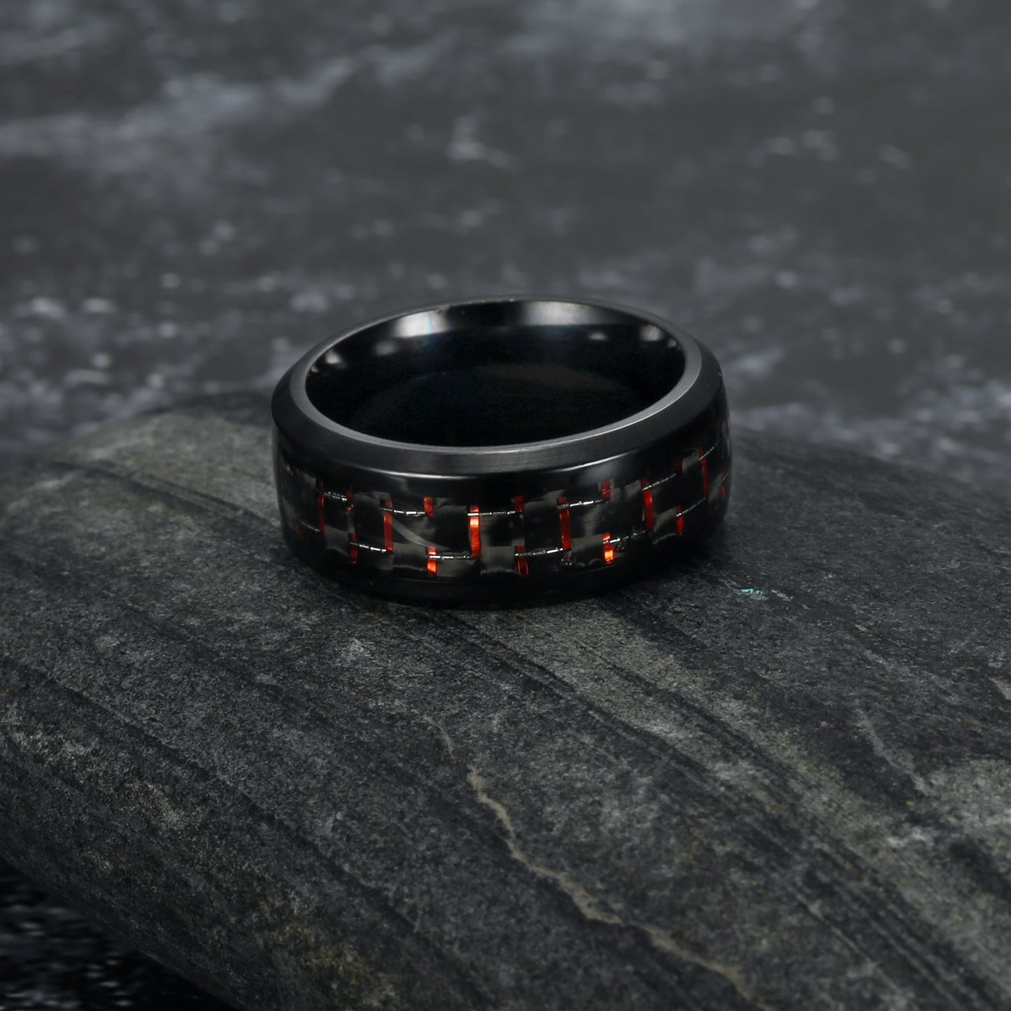 Carbon Fibre Dragon Scale Viking Wedding Rings