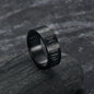 Handcrafted Stainless Steel Wide Rune Ring