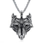 Handcrafted Stainless Steel Fenrir Pendant on Handcrafted Stainless Steel Chain