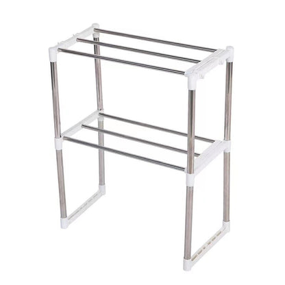 Adjustable 2 Layer Shelf Storage Rack Microwave Storage Shelf Stand