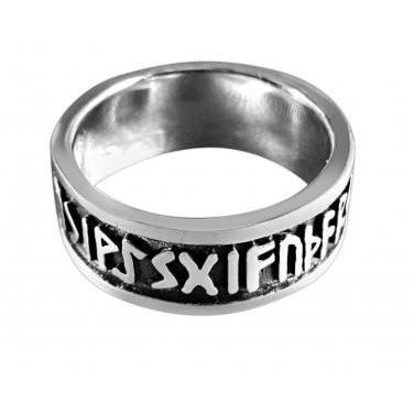 925 Sterling Silver Elder Futhark Ring