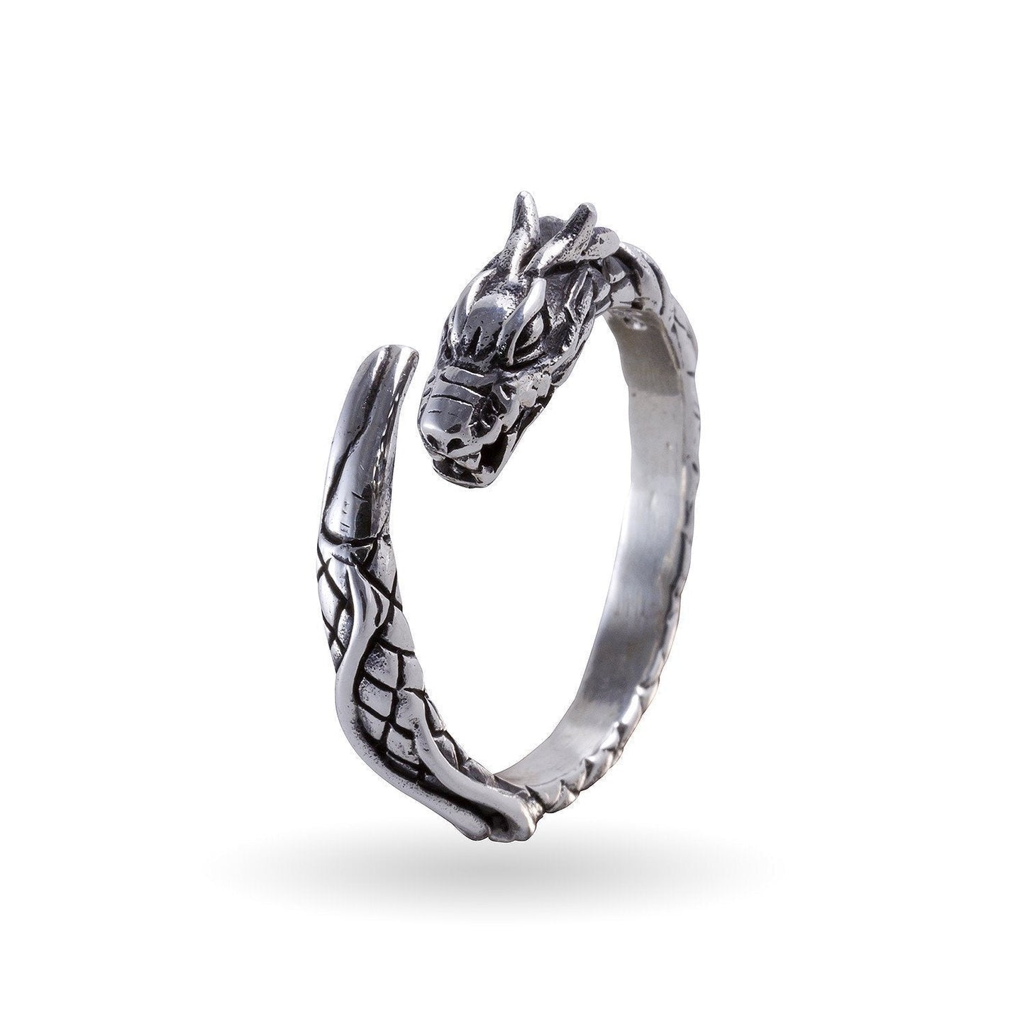 925 Sterling Silver Jormungand Midgard Serpent Ring