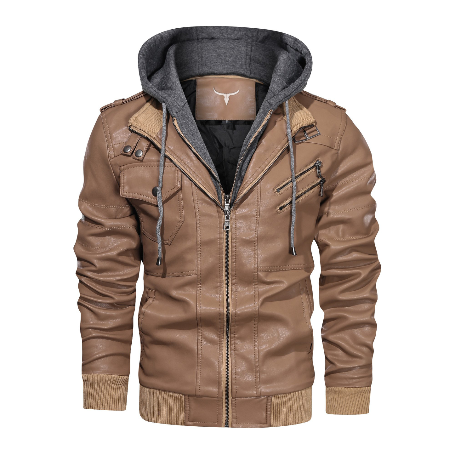 Hooded Vindictation Leather Jacket