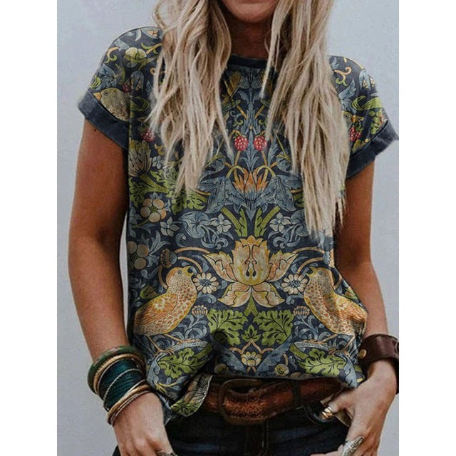 Floral Print Fashion Top