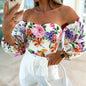 Strapless Floral Blouse