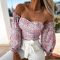 Strapless Floral Blouse