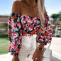 Strapless Floral Blouse