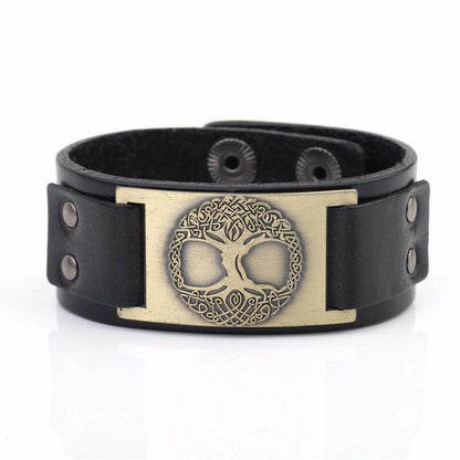 Leather Viking Tree of Life / Yggdrasil Arm Cuff