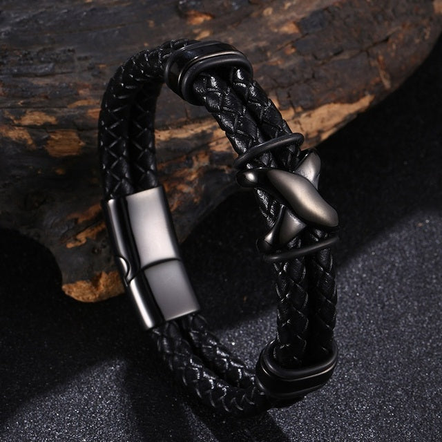 Double Layer Leather Bracelet