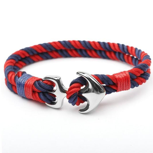 Orange-Blue Anchor Bracelet