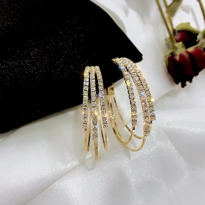 Rhinestone Hoop Earrings