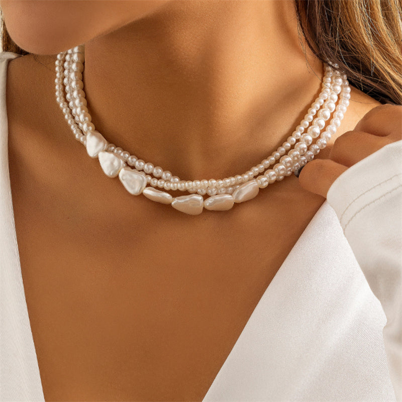 Multilayer Pearl Necklace