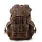 Vintage Canvas Leather Waterproof Backpack